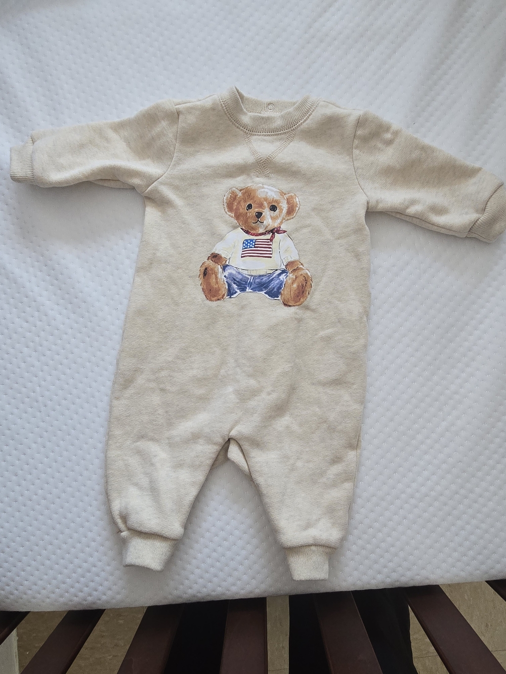 Polo by Ralph Lauren Beige Teddy Bear Footie